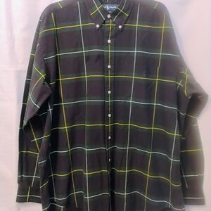 Ralph Lauren Black and Yellow Plaid Big Shirt